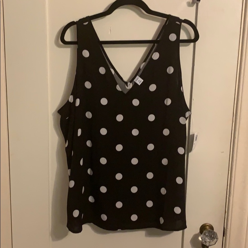 Challis polka dot tank top